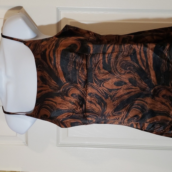 Wild Fable Black Brown spaghetti strap sleeveless slip dress - Picture 2 of 7